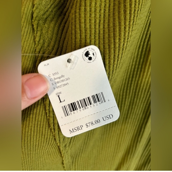 Free People Santa Clara Thermal Color Ferngully🎄 Size L NWT - Picture 5 of 5